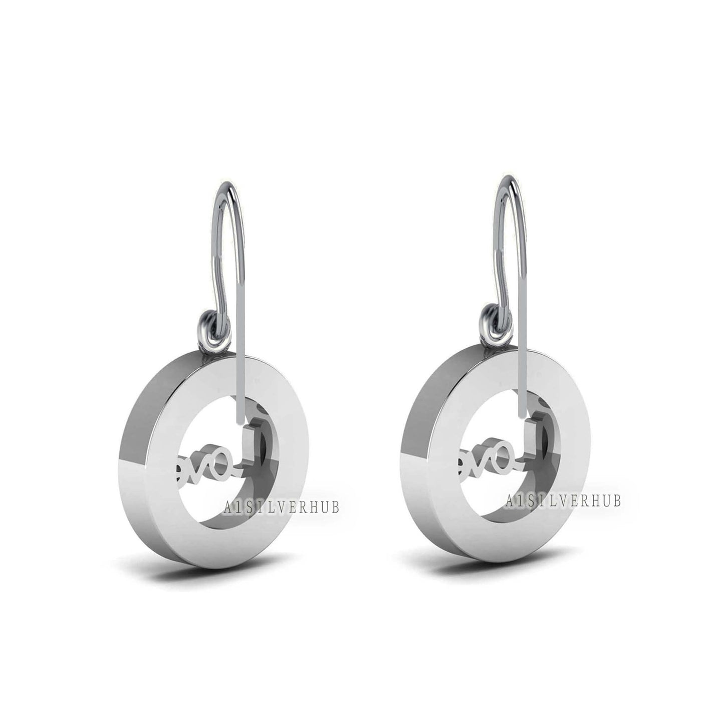 925 Sterling Silver Blank Bezel Love Dangle Earrings, Good for Resin & Ashes Work, Memorial DIY Crafts Breastmilk/Keepsake, Gifts For Her
