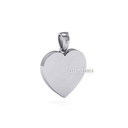 925 Sterling Silver, Double Heart Shape Blank Bezel Pendant Setting, Good for Pour Crushed Opal, Resin & Ashes Work, Keepsake/Breastmilk DIY