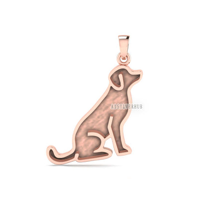 925 Sterling Solid Silver 25mm Dog Blank Bezel Pendant Settings, Good for Resin & Ashes Work, Keepsake/Breastmilk DIY, Memorial Animal Lover