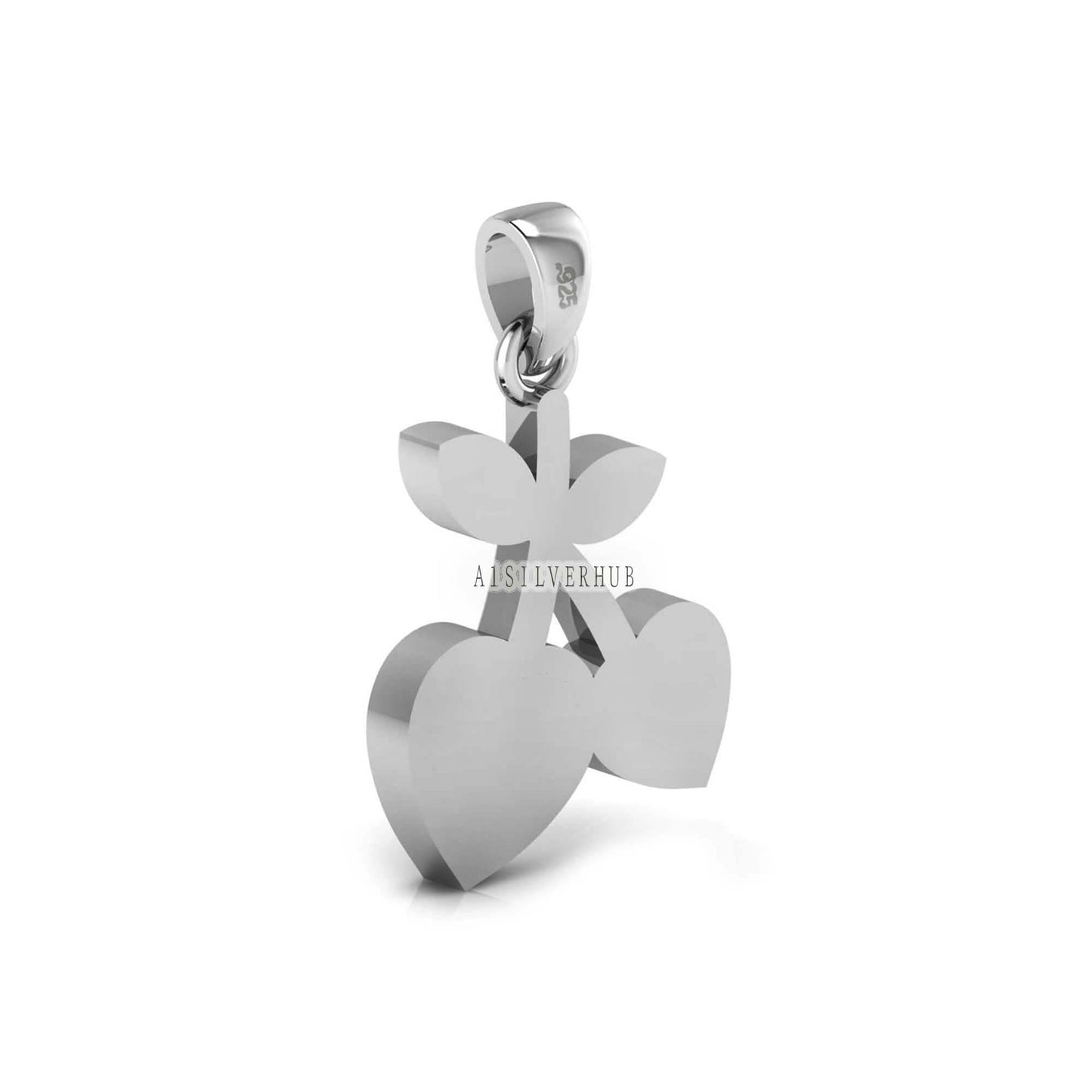 Cherry Heart Shape Blank Bezel Pendant, 925 Sterling Silver, Good for Resin & Ashes Work, Keepsake/Breast Milk DIY, Memorial Crafts Locket