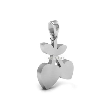 Cherry Heart Shape Blank Bezel Pendant, 925 Sterling Silver, Good for Resin & Ashes Work, Keepsake/Breast Milk DIY, Memorial Crafts Locket