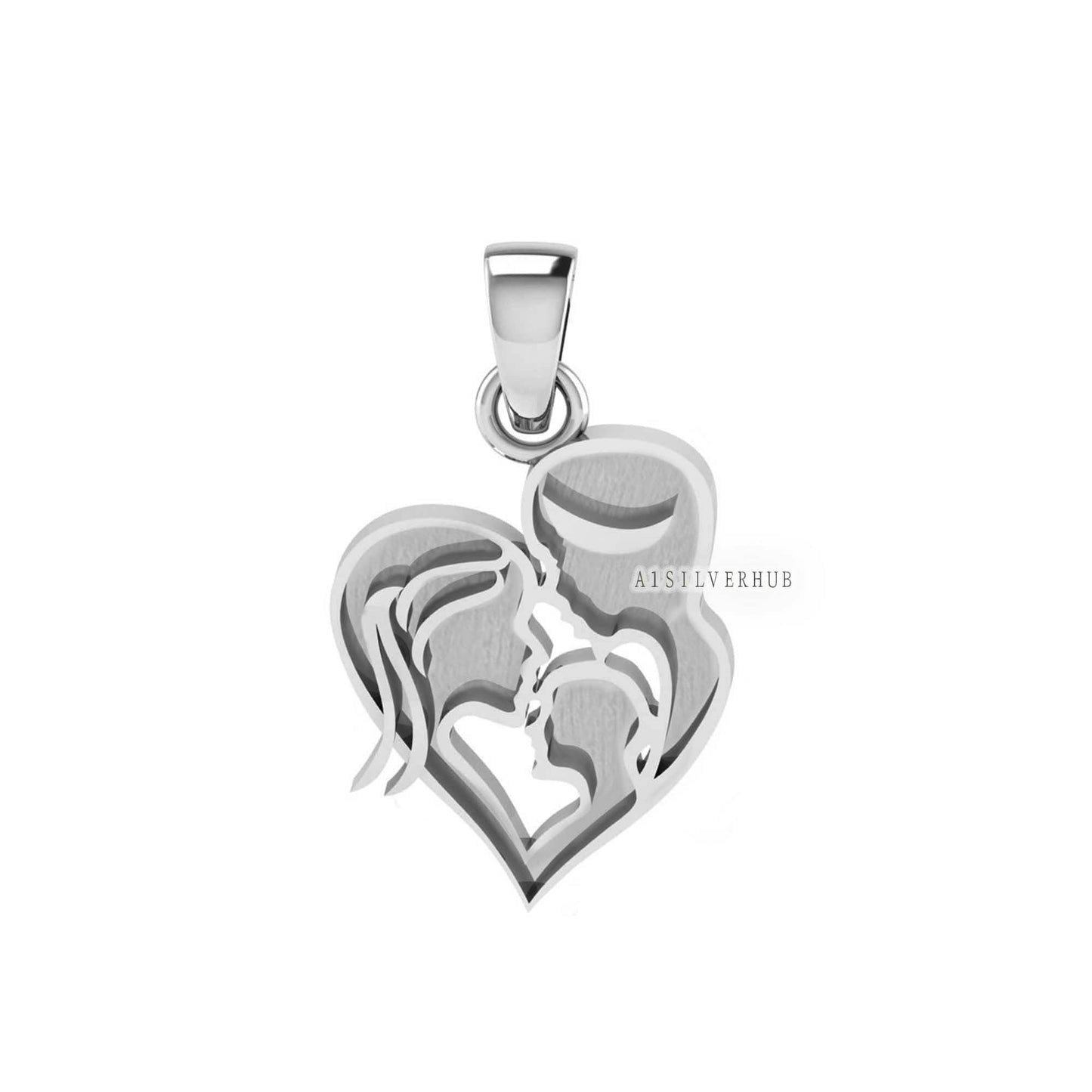 925 Sterling Silver Happy Family Blank Bezel Pendant Setting, For Pour Resin Work, Breastmilk DIY, Keepsake Jewelry, Memorial Jewelry Crafts