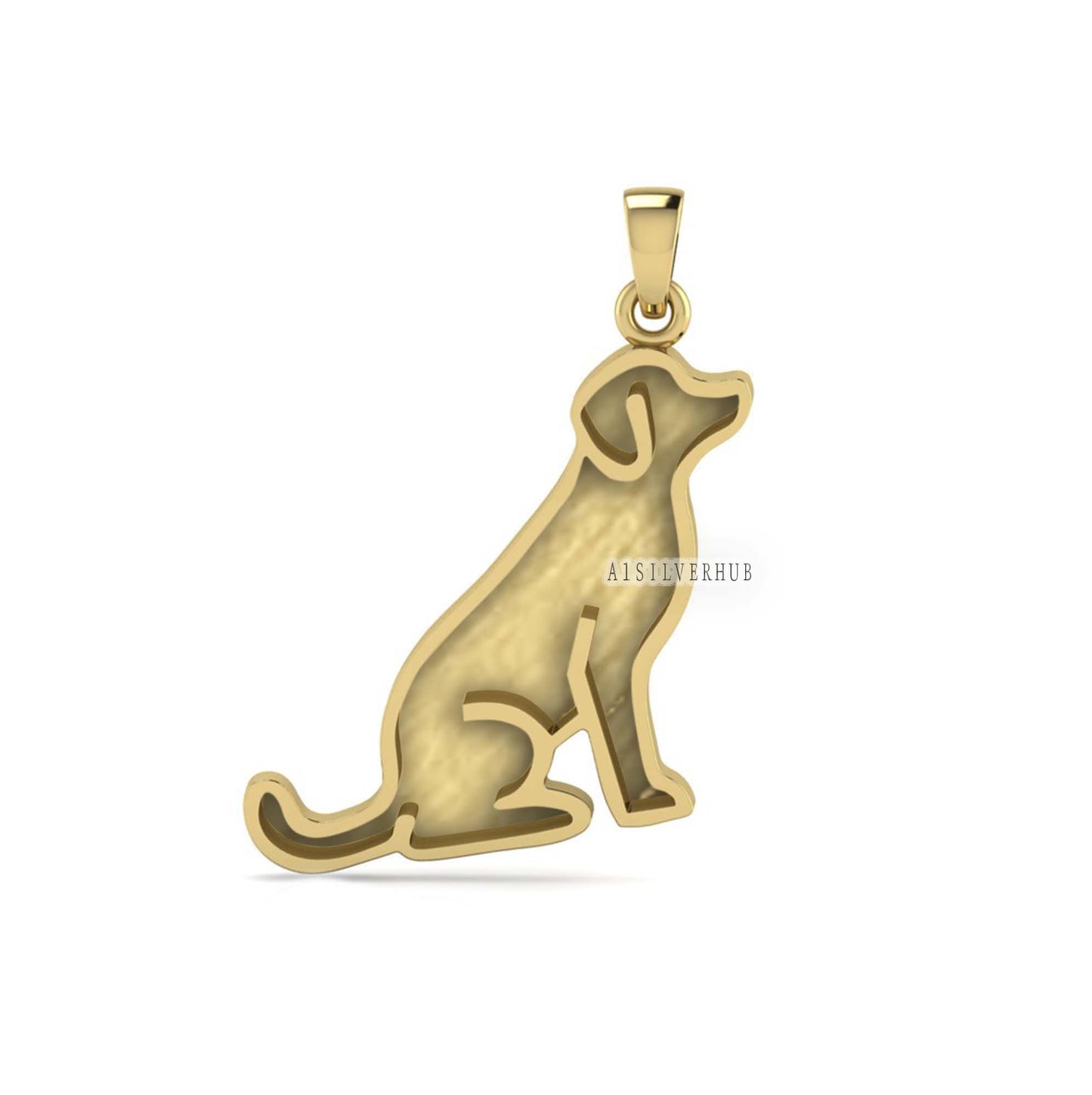 925 Sterling Solid Silver 25mm Dog Blank Bezel Pendant Settings, Good for Resin & Ashes Work, Keepsake/Breastmilk DIY, Memorial Animal Lover