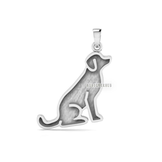 925 Sterling Solid Silver 25mm Dog Blank Bezel Pendant Settings, Good for Resin & Ashes Work, Keepsake/Breastmilk DIY, Memorial Animal Lover