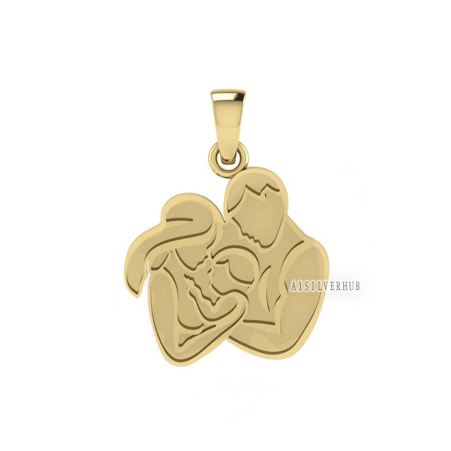 925 Sterling Silver Happy Family Blank Bezel Pendant Setting, For Pour Resin, Breastmilk DIY Crafts, Keepsake Jewelry, Memorial Jewellery