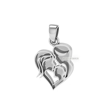 925 Sterling Silver Happy Family Blank Bezel Pendant Setting, For Pour Resin Work, Breastmilk DIY, Keepsake Jewelry, Memorial Jewelry Crafts