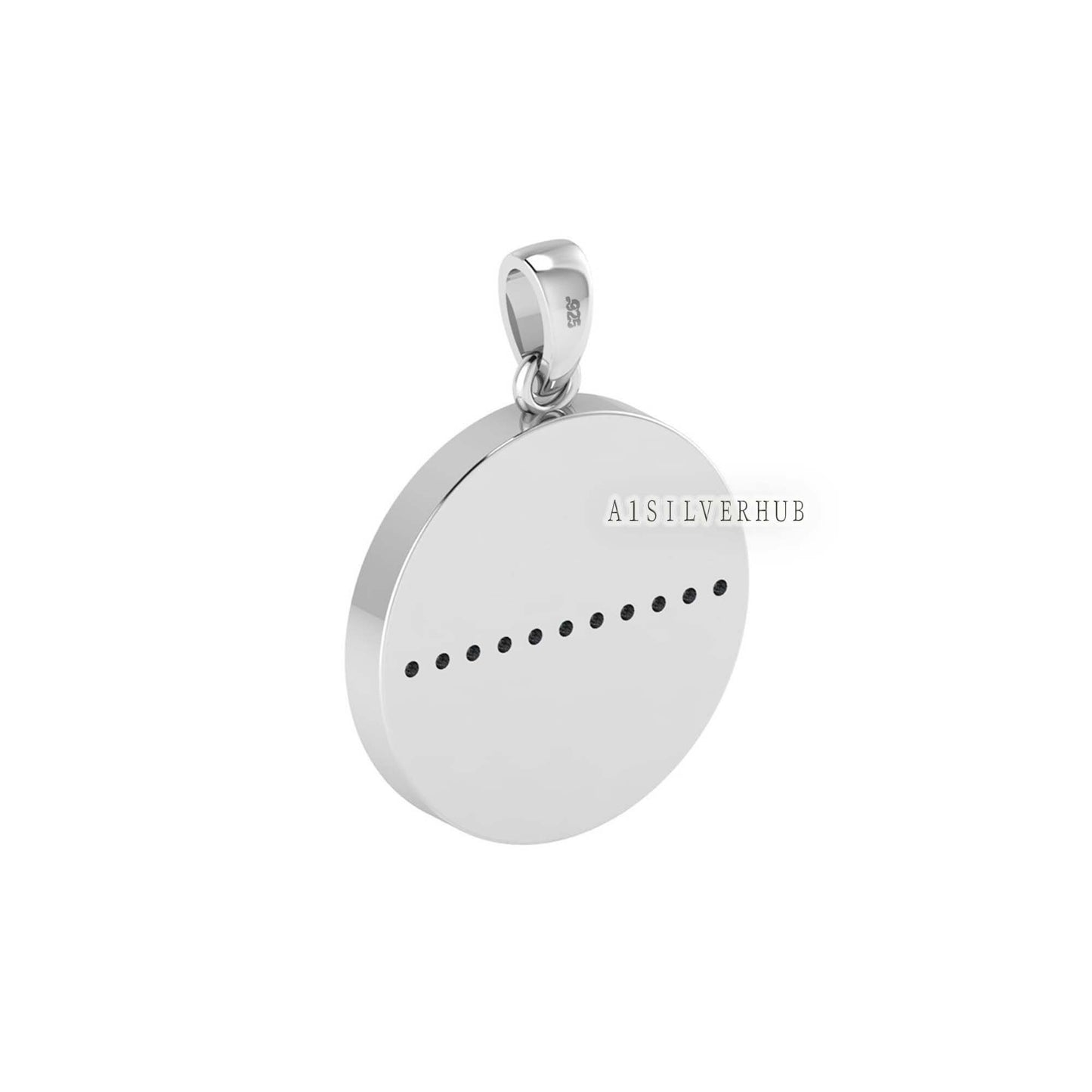925 Sterling Solid Silver Horizon Blank Bezel Half Round Pendant, Good for Resin & Ashes Work, Keepsake/Breastmilk DIY, Memorial DIY Crafts