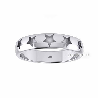 925 Sterling Solid Silver Star Shape 4x4mm Blank Bezel Cup Ring Setting, Good for Resin & Ashes Work, Keepsake/Breastmilk DIY, Unisex Ring