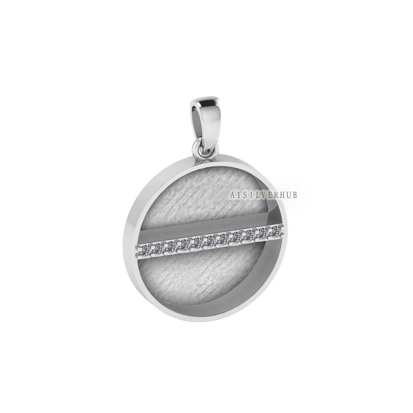 925 Sterling Solid Silver Horizon Blank Bezel Half Round Pendant, Good for Resin & Ashes Work, Keepsake/Breastmilk DIY, Memorial DIY Crafts