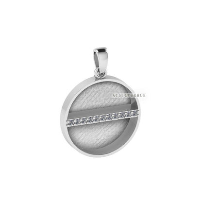 925 Sterling Solid Silver Horizon Blank Bezel Half Round Pendant, Good for Resin & Ashes Work, Keepsake/Breastmilk DIY, Memorial DIY Crafts