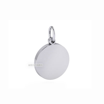 925 Sterling Solid Silver 15mm Round Blank Bezel Swan Pendant Setting, Good for Resin & Ashes Work,Keepsake/Breastmilk DIY, Bird Lover Woman