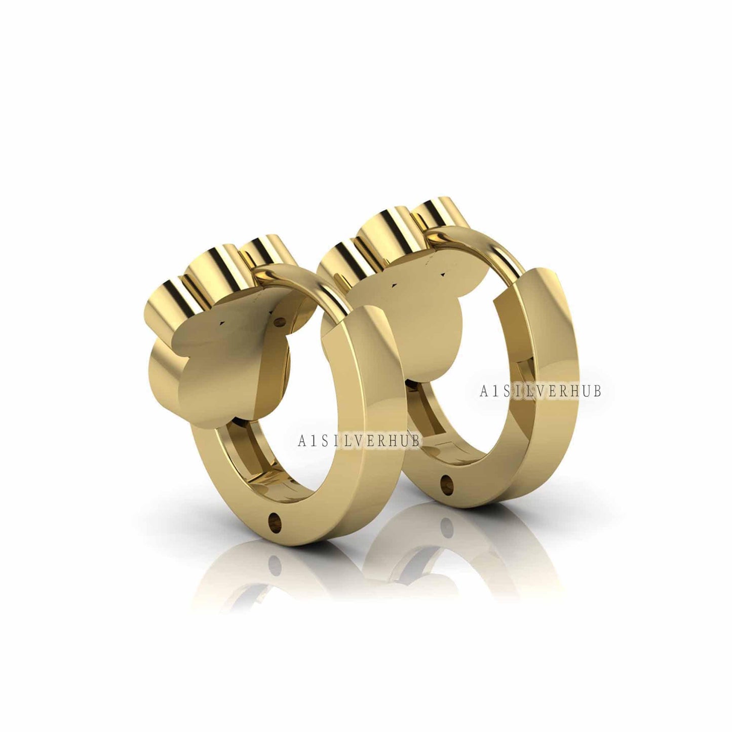 925 Sterling Silver Dog Paw Blank Bezel Hoop Earrings, Good for Resin & Ashes Work, Keepsake/Breastmilk DIY, Memorial, Huggies Gifts For Her