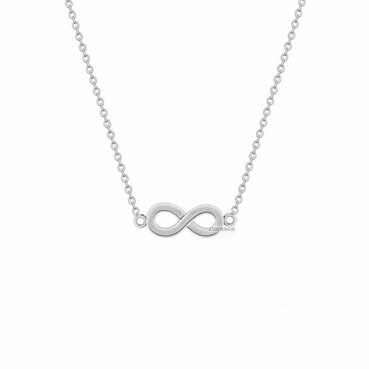 925 Sterling Silver Infinity Symbol Blank Bezel Pendant Necklace, Good for Resin & Ashes Work, Keepsake/Breastmilk DIY Crafts 16''+2'' Chain