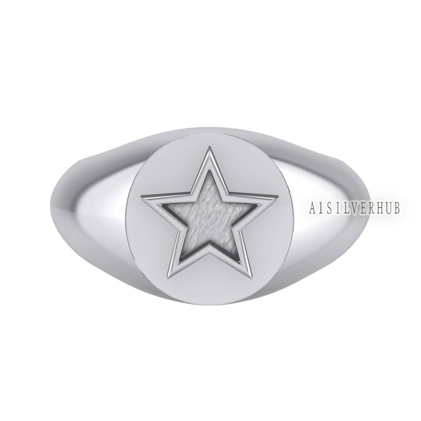 925 Sterling Solid Silver Star Shape 6x6mm Blank Bezel Cup Ring Setting, Good for Resin & Ashes Work, Keepsake/Breastmilk DIY, Unisex Ring