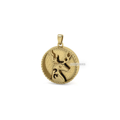 Deer Galaxy Blank Bezel Pendant Setting, 925 Sterling Solid Silver, Good for Resin & Ashes Work, Keepsake/Breastmilk DIY, Gifts Locket Charm