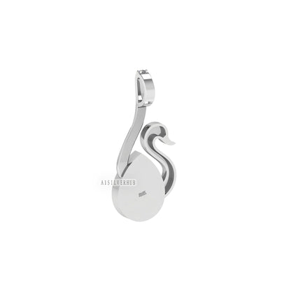 925 Sterling Silver Pretty Swan Pear 14x10mm Blank Bezel Pendant Settings, Good for Resin & Ashes Work, Memorial Keepsake/Breastmilk Crafts