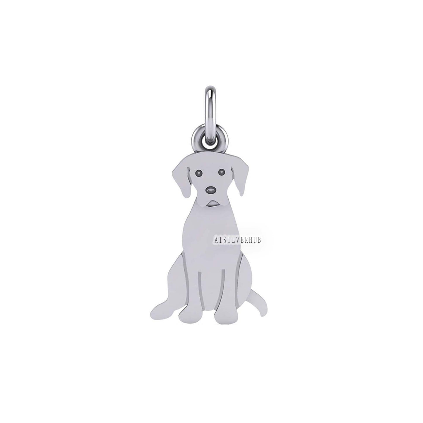 925 Sterling Solid Silver 27mm Tiny Super Cute Labrador Retriever Pendant, Dog Lover Keepsake Memorial Animal Lover Pendant Gift For Her/him