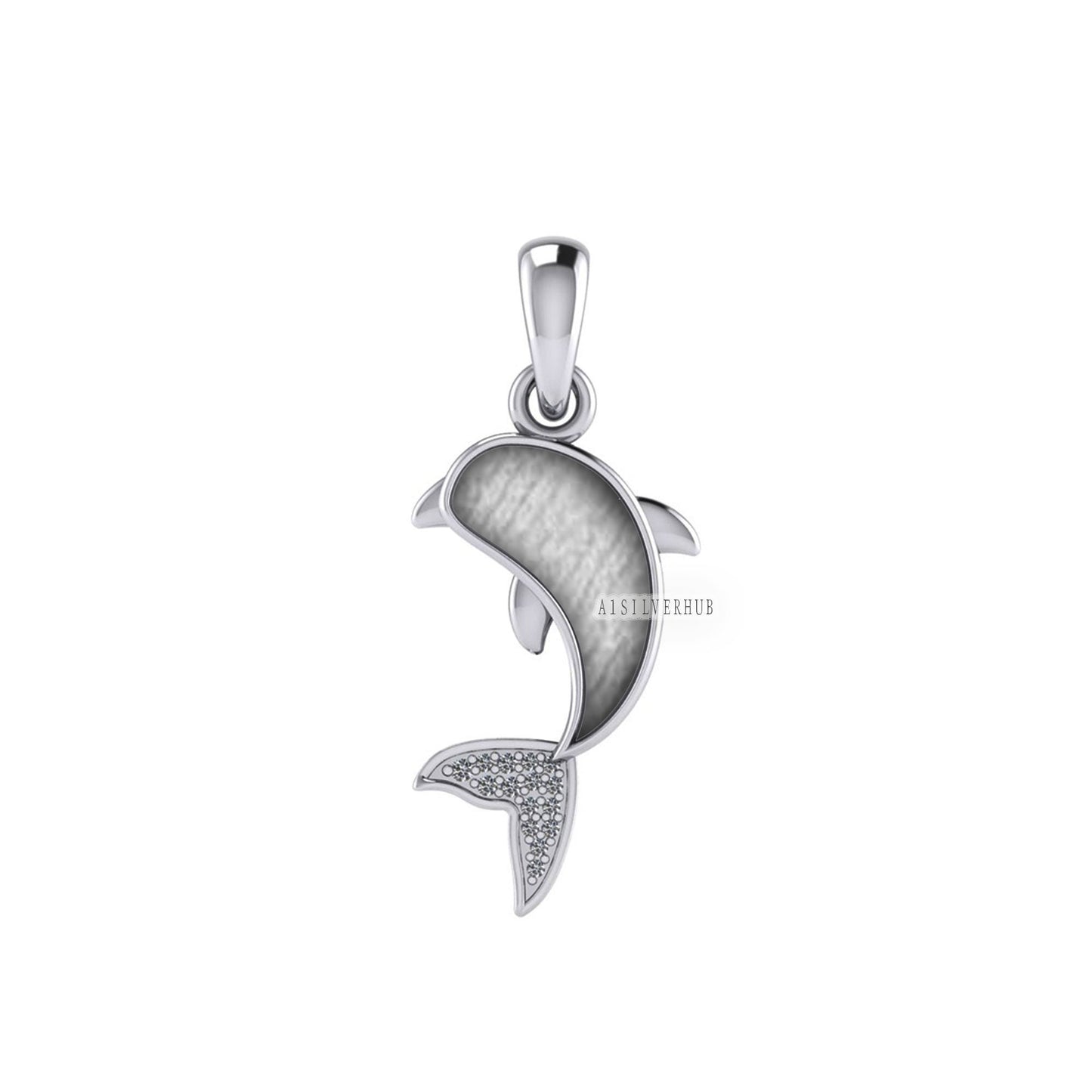 925 Sterling Silver Dolphin Blank Bezel Pendant Settings, Good for Resin & Ashes Work, Keepsake/Breastmilk DIY, Memorial Ocean Fish Charm