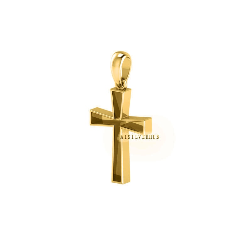 14k 18k Solid Gold Cross Shape Blank Bezel Locket Pendant, Good for Crushed Opal, Resin & Ashes, Croix, Bijoux Grec, Gioielli Greco, Kreuz