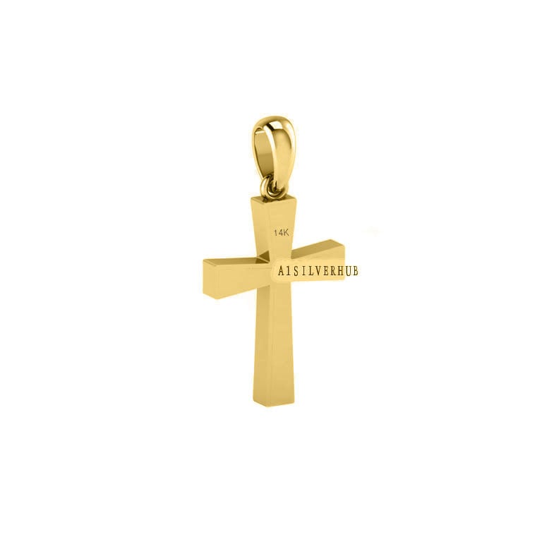 14k 18k Solid Gold Cross Shape Blank Bezel Locket Pendant, Good for Crushed Opal, Resin & Ashes, Croix, Bijoux Grec, Gioielli Greco, Kreuz