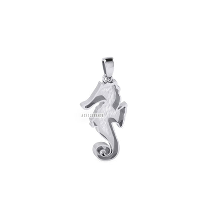 925 Sterling Silver Seahorse Blank Pendant, Good for Crushed Opal Resin & Ashes Work Keepsake Greek, Beach-Ocean Bijoux, Seestern Anhänger