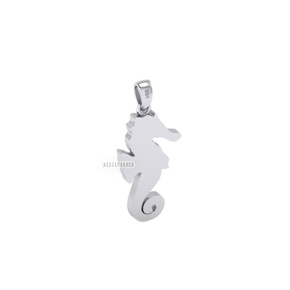 925 Sterling Silver Seahorse Blank Pendant, Good for Crushed Opal Resin & Ashes Work Keepsake Greek, Beach-Ocean Bijoux, Seestern Anhänger