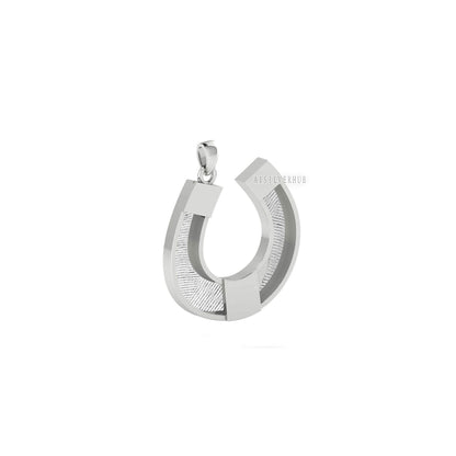 925 Sterling Silver, Horseshoe Pendant, Blank Bezel Setting For Pour Resin, Breastmilk Keepsake, Horseshoe DIY, Good for Resin & Ashes Work