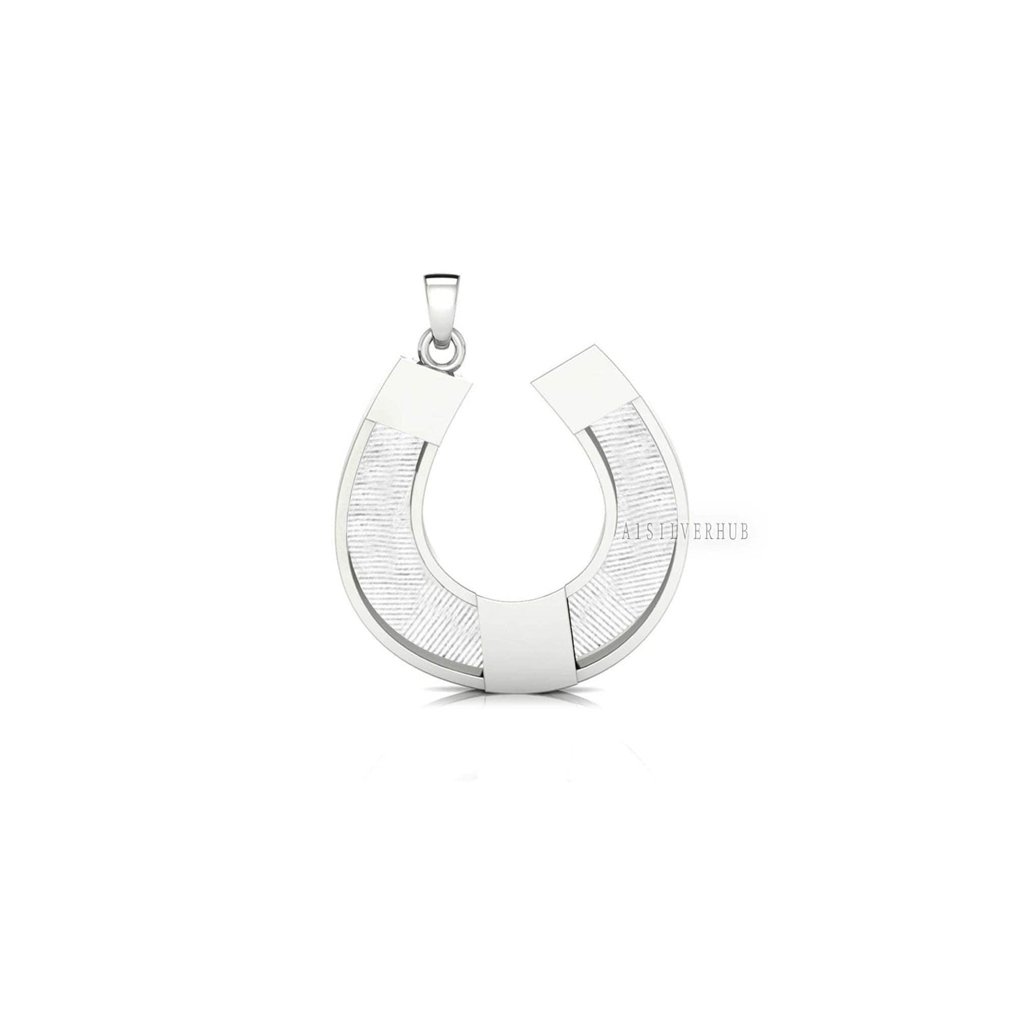 925 Sterling Silver, Horseshoe Pendant, Blank Bezel Setting For Pour Resin, Breastmilk Keepsake, Horseshoe DIY, Good for Resin & Ashes Work