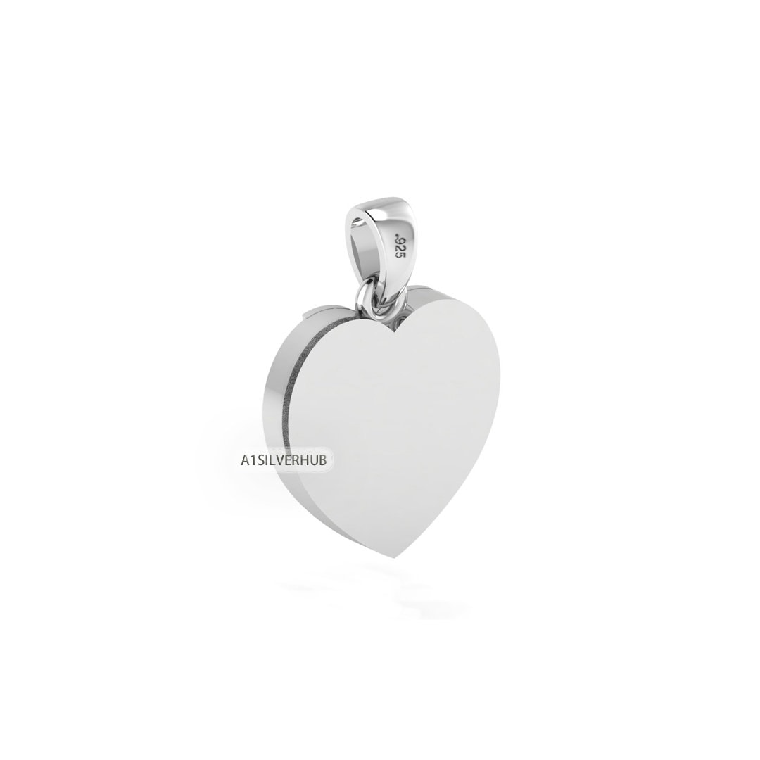 925 Sterling Solid Silver, Double Heart Pendant, Blank Bezel Setting For Pour Resin & Horse Hair, Good Luck Jewelry, Keepsake Milk DIY Craft