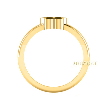 14k 18k Solid Gold 8mm Dog Paw Shape Blank Bezel Ring Setting, Good for Resin & Ashes Work, Keepsake/Breastmilk DIY, Memorial Jewelry