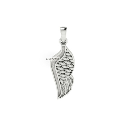 Angel Wing Feather Blank Channel Pendant Setting, 925 Sterling Silver, Good for Resin & Ashes Work, Keepsake/Breastmilk, Memorial DIY Crafts