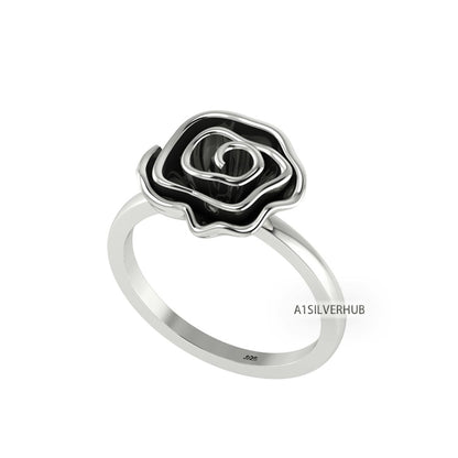 Rose Flower Ring, Delicate Rose Ring, 925 Sterling Silver Rose Ring, Vintage Rose Band, Rose Love Ring, Cute Designs, Creative Gifts For Her