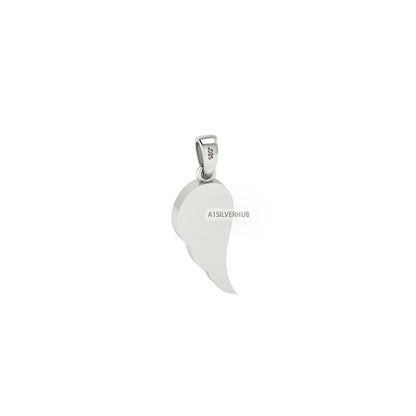 Angel Wing Shape 9x21mm Blank Bezel Pendant Setting, 925 Sterling Silver, Good for Resin & Ashes Work, Keepsake/Breastmilk DIY Craft, Locket