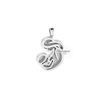 925 Sterling Silver Mother Baby Breastfeeding Mom Blank Bezel Pendant Setting, For Pour Resin, Breastmilk/ Keepsake Memorial Jewelry Crafts