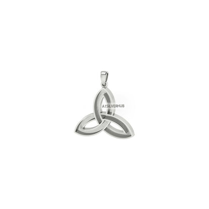 Celtic Trinity Knot Blank Bezel Pendant Setting, 925 Sterling Silver, Good for Pour Crushed Opal, Resin & Ashes Work,Keepsake Breastmilk DIY