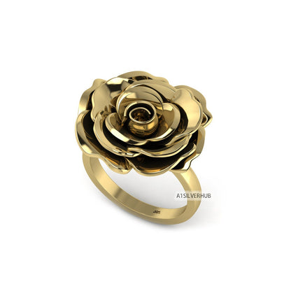 925 Sterling Silver Rose Ring, Rose Flower Ring, Delicate Rose Ring, Vintage Rose Band, Rose Love Ring, Cute Designs, Creative Gifts For Her